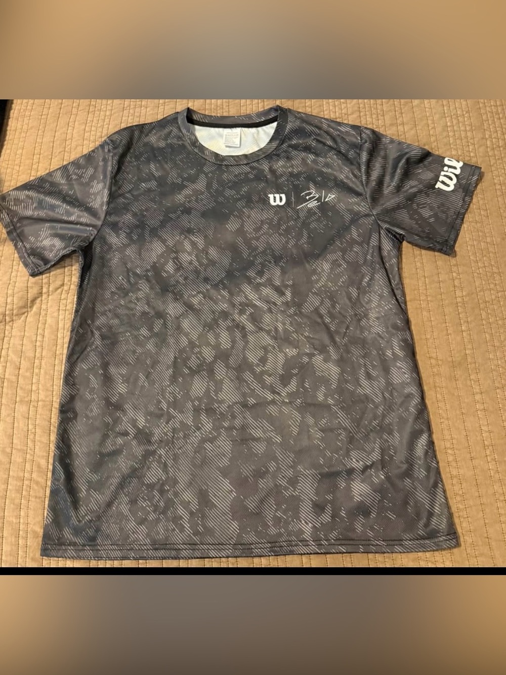 Wilson Men's Black Heathered Short Sleeve Athletic Tee